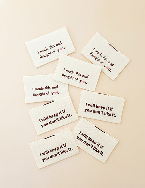 Minki Kim I Will Keep It Cotton Labels