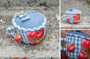 Modern Prairie Strawberry Magic Teacup Pincushion Set - MPTCPNST