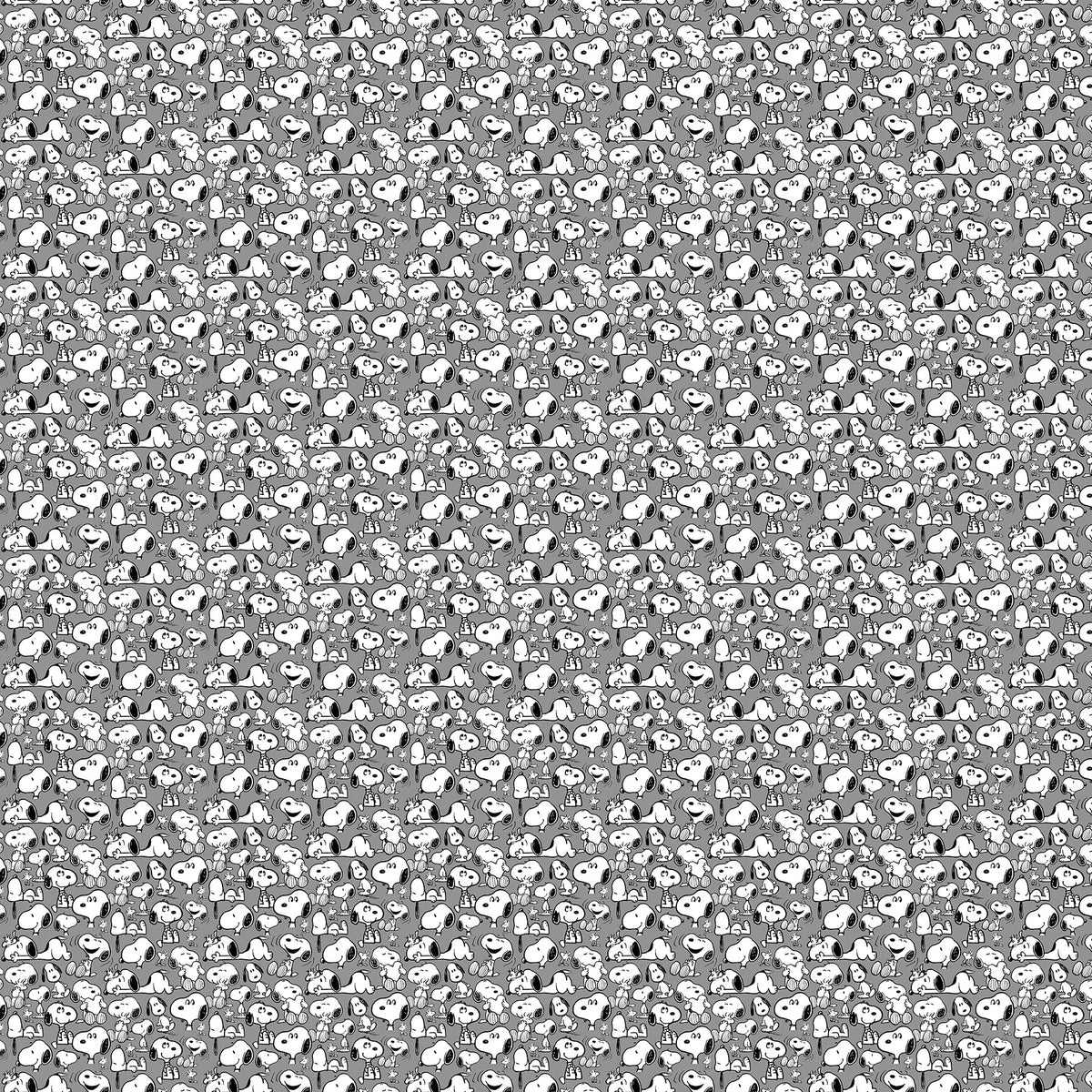 Northcott | Peanuts | Snoopy Poses - Gray | P1011-94