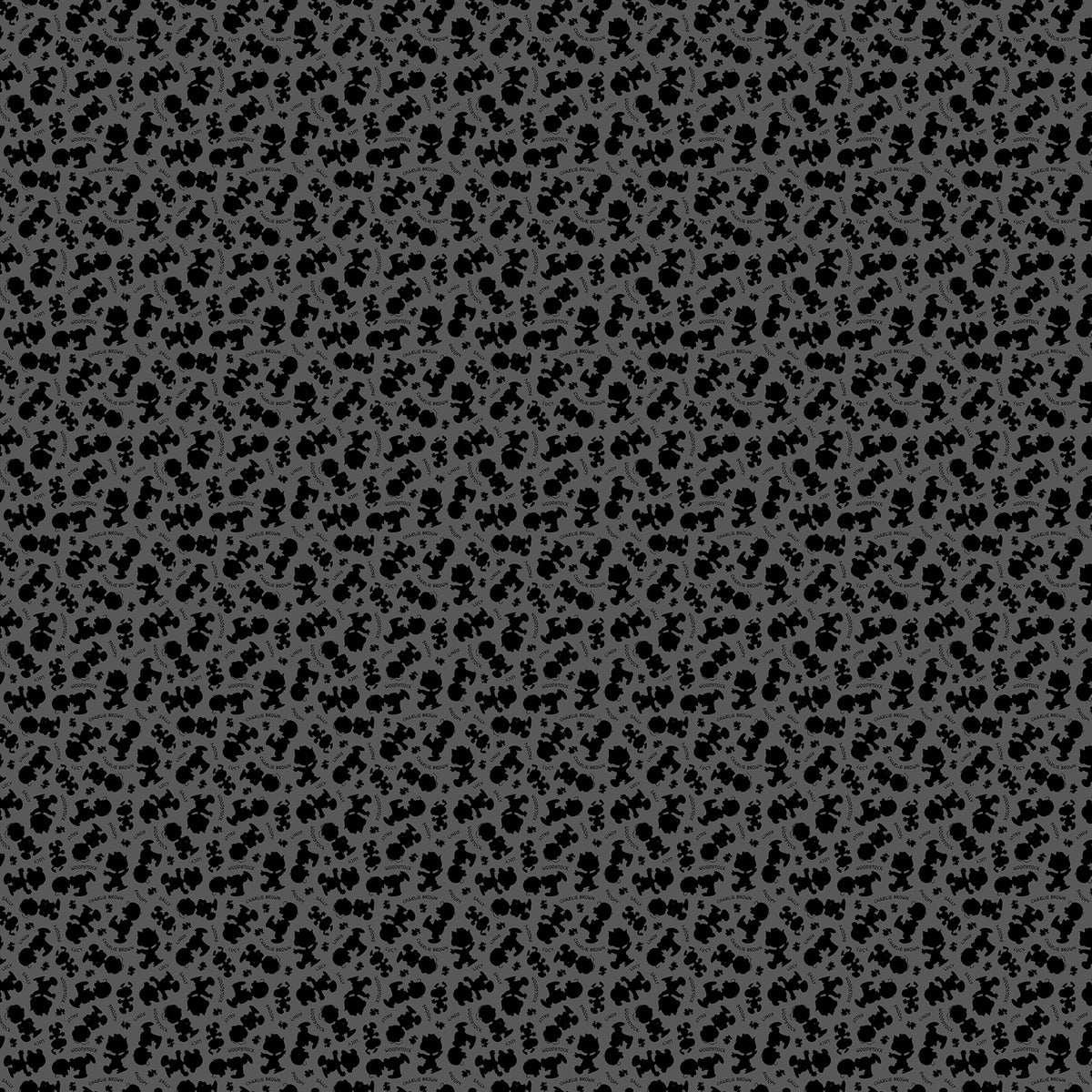 Northcott | Peanuts | Silhouettes - Charcoal | P1013-97