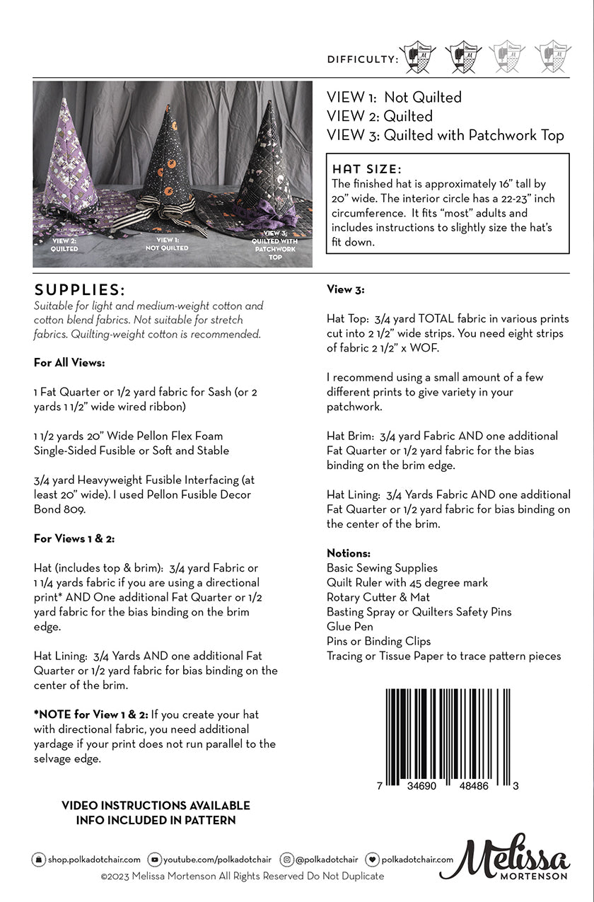 Riley Blake Designs | The Spellbound Hat by Melissa Mortenson | P115-SPELLBOUND