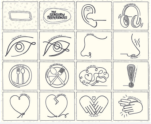 Celebrate Minds of All Kinds 35 1/2" x 43 1/2" Color Me Sensory Preference Panel