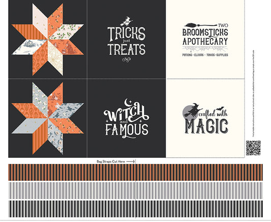 Cobweb Cottage 35 1/2" x 43 1/2" Trick-or-Treat Bag Panel