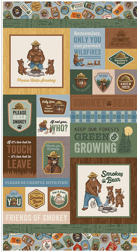 Riley Blake Designs | Keep It Green | Keep It Green 23 1/2" x 43 1/2" Patchwork Panel | P19127-PANEL