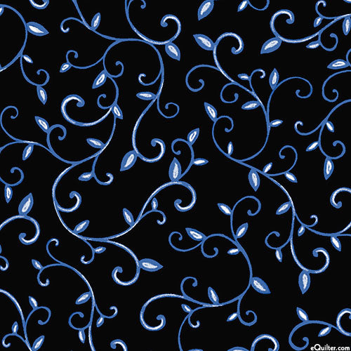 P&B Textiles | Practical Magic | Scroll | Midnight
