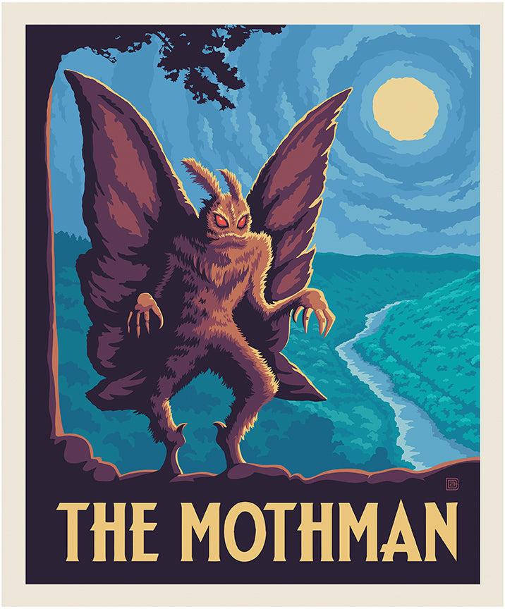 Riley Blake Designs | Legends of the National Parks | Legends of the National Parks Digitally Printed 36" x 43 1/2" The Mothman Panel | PD15330-PANEL