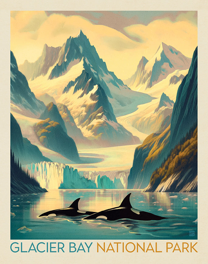 Riley Blake Designs | National Parks | National Parks Glacier Bay National Park 36" x 43" Poster Panel | PD16130-PANEL
