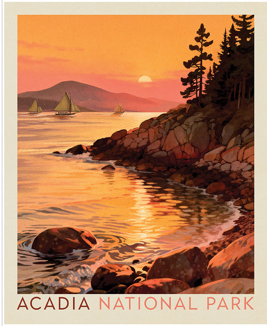 Riley Blake Designs | National Parks | National Parks 35 1/2" x 43 1/2" Acadia Poster Panel | PD19140-PANEL