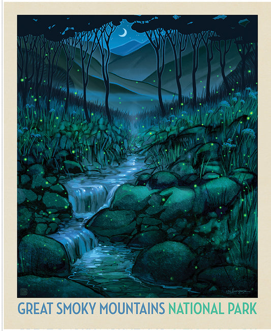 Riley Blake Designs | National Parks | National Parks 35 1/2" x 43 1/2" Great Smoky Mountains Poster Panel | PD19150-PANEL