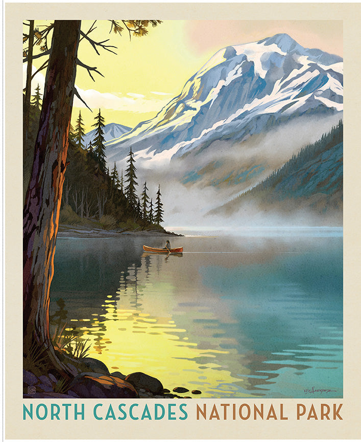 Riley Blake Designs | National Parks | National Parks 35 1/2" x 43 1/2" North Cascades Poster Panel | PD19154-PANEL