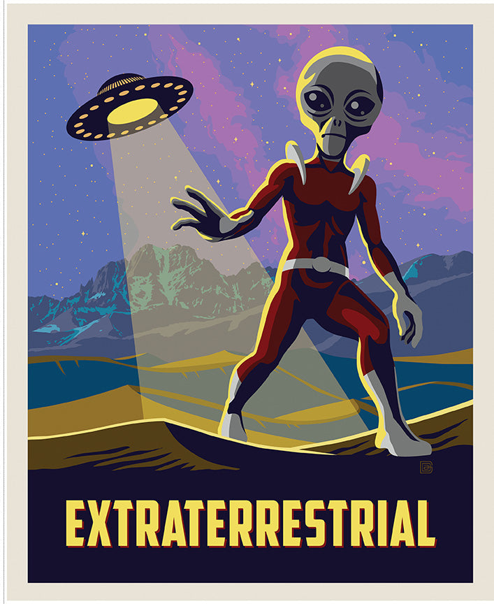 Riley Blake Designs | Legends of the National Parks | Legends of the National Parks 35 1/2" x 43 1/2" Extraterrestrial Panel | PD19166-PANEL