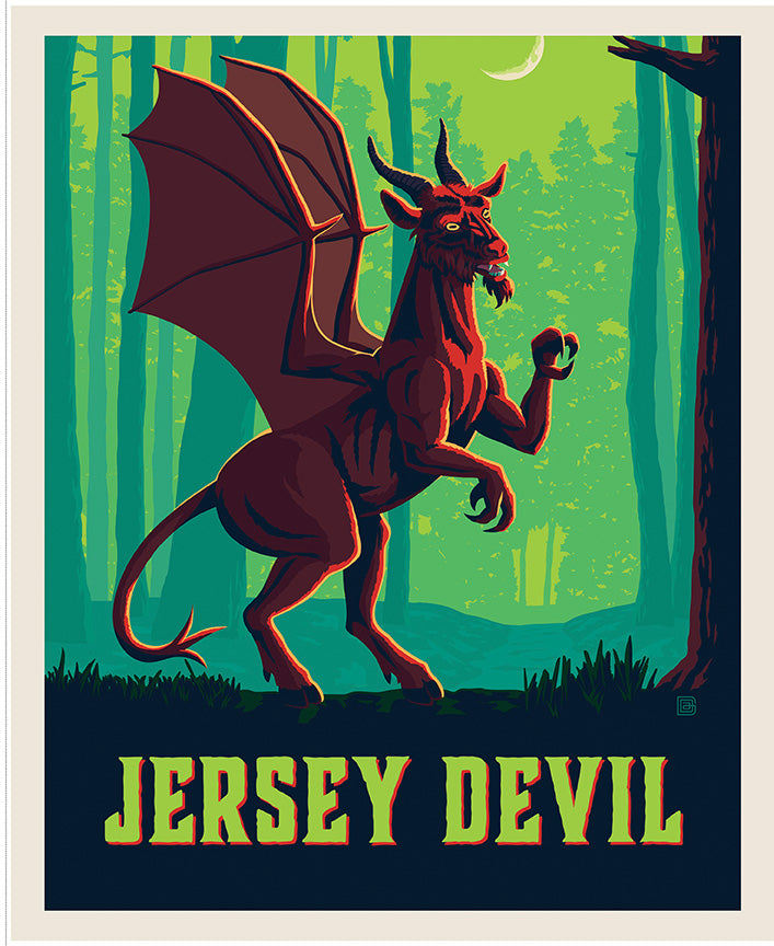 Riley Blake Designs | Legends of the National Parks | Legends of the National Parks 35 1/2" x 43 1/2" Jersey Devil Panel | PD19169-PANEL