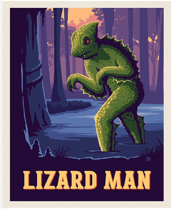 Riley Blake Designs | Legends of the National Parks | Legends of the National Parks 35 1/2" x 43 1/2" Lizard Man Panel | PD19171-PANEL
