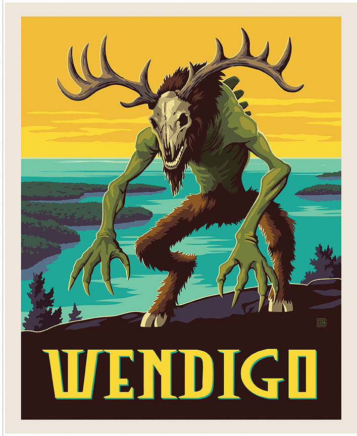 Riley Blake Designs | Legends of the National Parks | Legends of the National Parks 35 1/2" x 43 1/2" Wendigo Panel | PD19174-PANEL