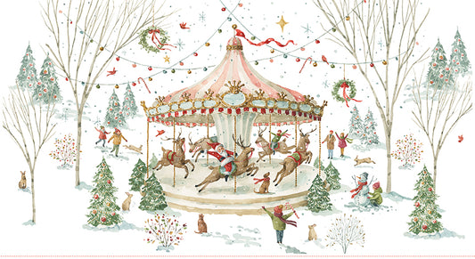 Riley Blake Designs | Santa's Fair | Santa's Fair 23 1/2" x 43 1/2" Panel | PD19208-PANEL