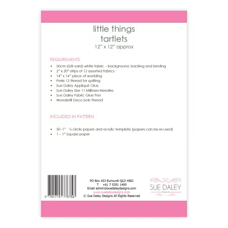 Patchwork With Busyfingers | LITTLE THINGS TARTLETS | PSD-LT15-TARTLETS