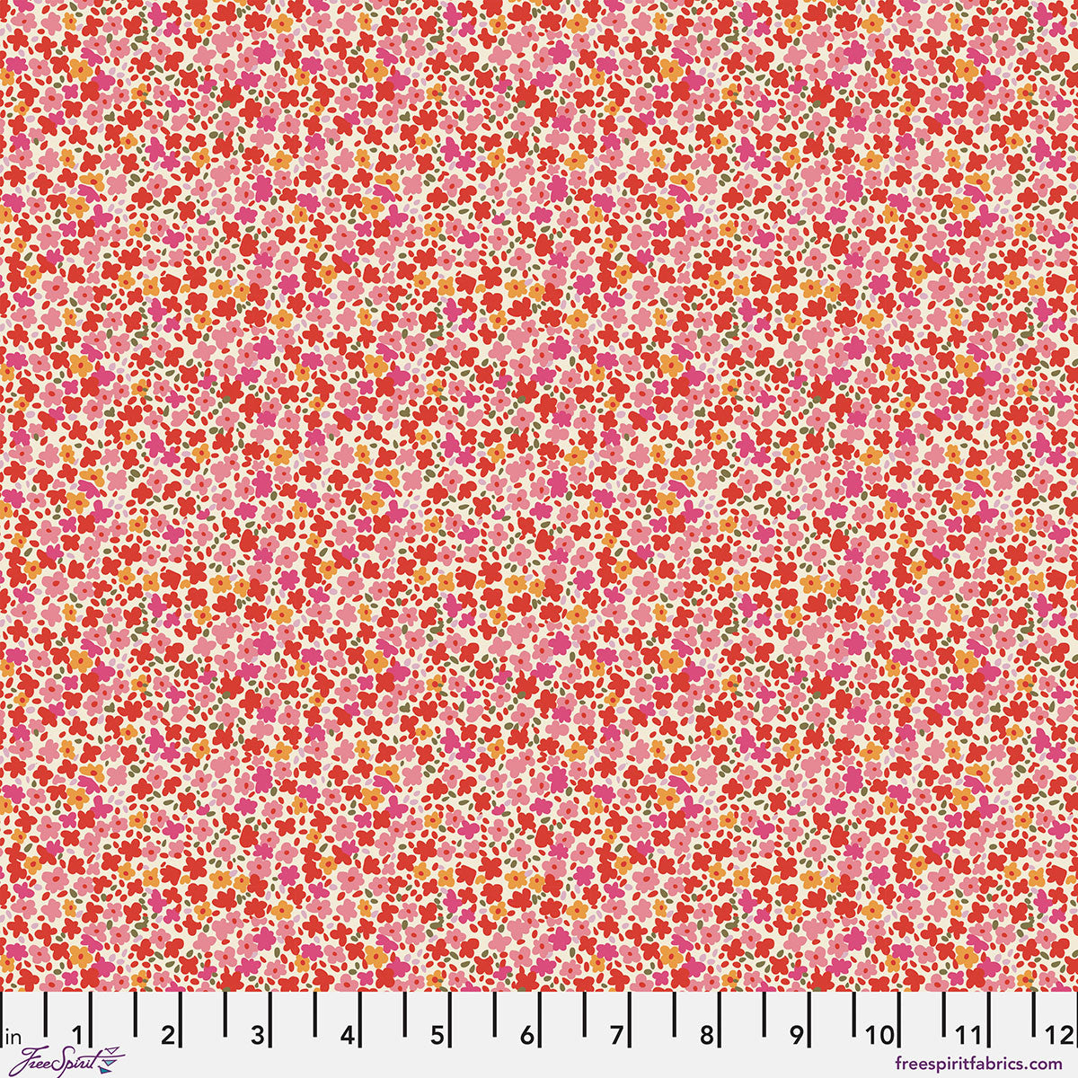Ditsy - Rosehip Petite Prints FreeSpirit cotton fabric