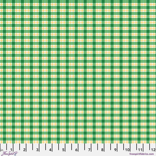 Chaperones Gingham - Basil Stannie & Lloyd FreeSpirit cotton fabric