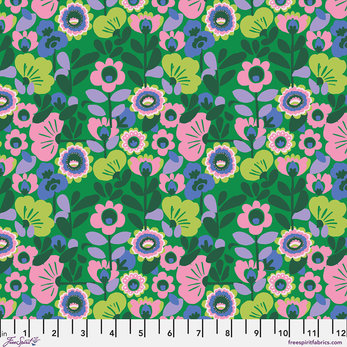 Cucumber Sandwich - Basil Stannie & Lloyd FreeSpirit cotton fabric
