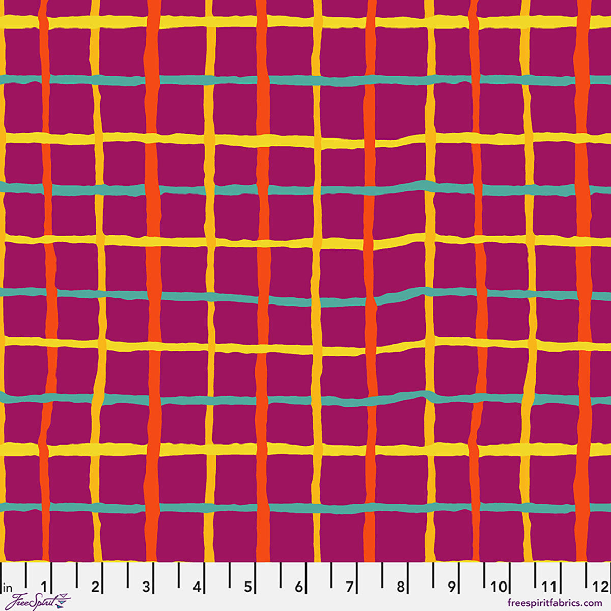 FreeSpirit | Kaffe Fassett Collective August 2026 | Grid | Magenta | PWBM105.MAGENTA