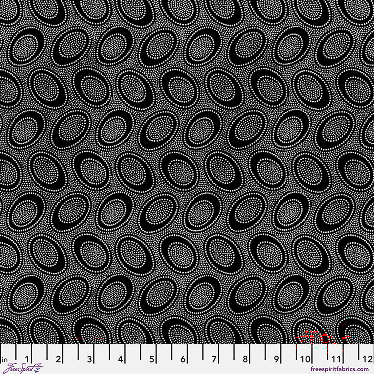 FreeSpirit | Kaffe Fassett Collective August 2026 | Aboriginal Dot | Black | PWGP071.BLACK