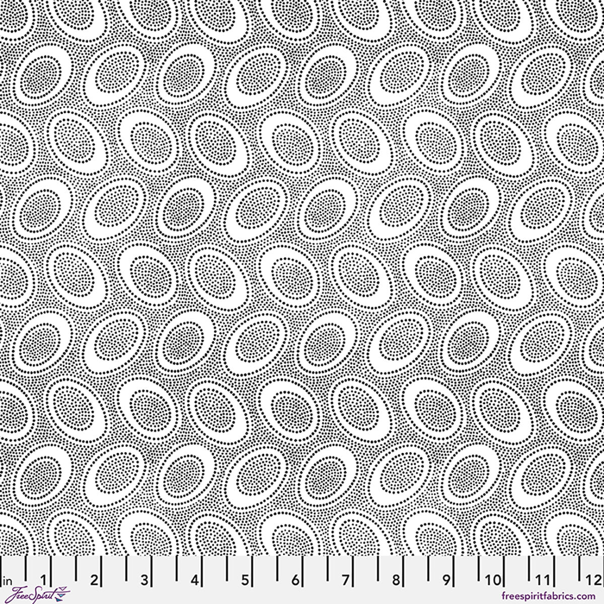 FreeSpirit | Kaffe Fassett Collective August 2026 | Aboriginal Dot | White | PWGP071.WHITE