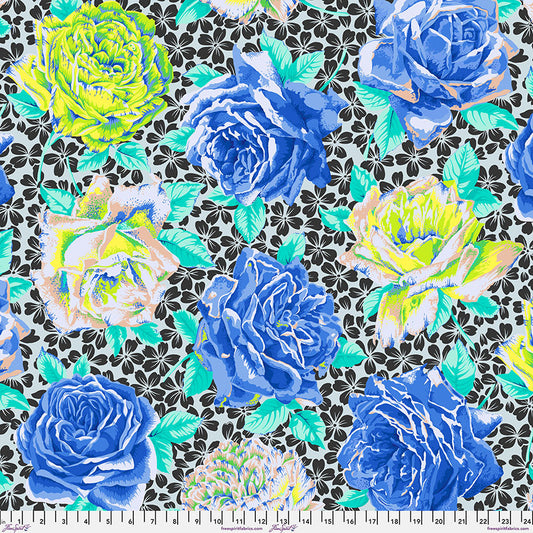 Free Spirit | Rose Bloom - Blue | February 2026 | Philip Jacobs for the Kaffe Fassett Collective