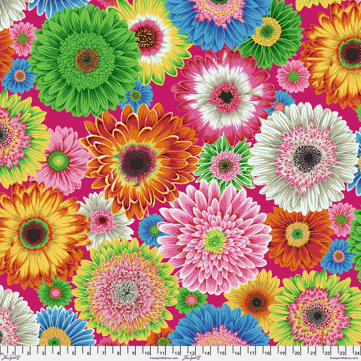 FreeSpirit | Kaffe Fassett Collective August 2026 | Gerbera Daisies | Bright | PWPJ139.BRIGHT