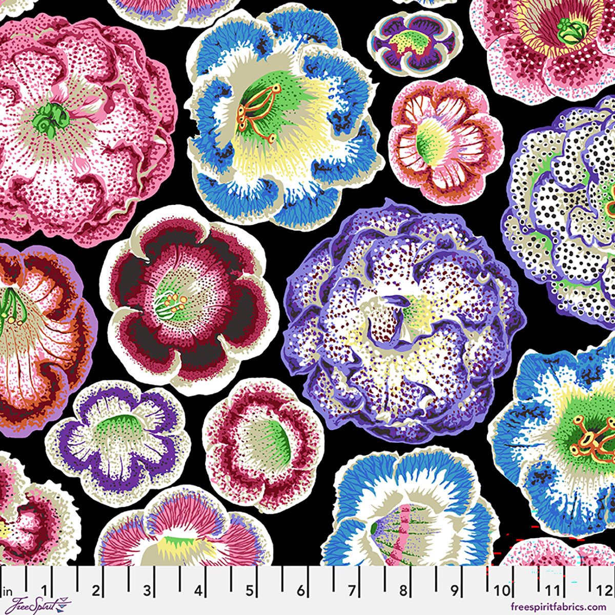 FreeSpirit | Kaffe Fassett Collective August 2026 | Helen | Black | PWPJ140.BLACK