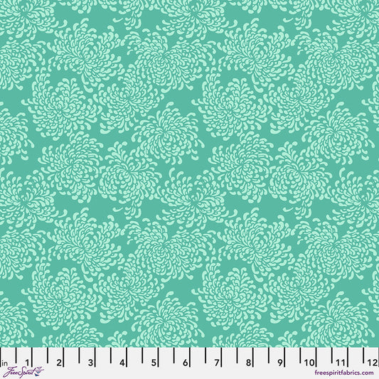 Free Spirit | Snow Leopard Designs | Summer Blossoms - Aqua || Utopia
