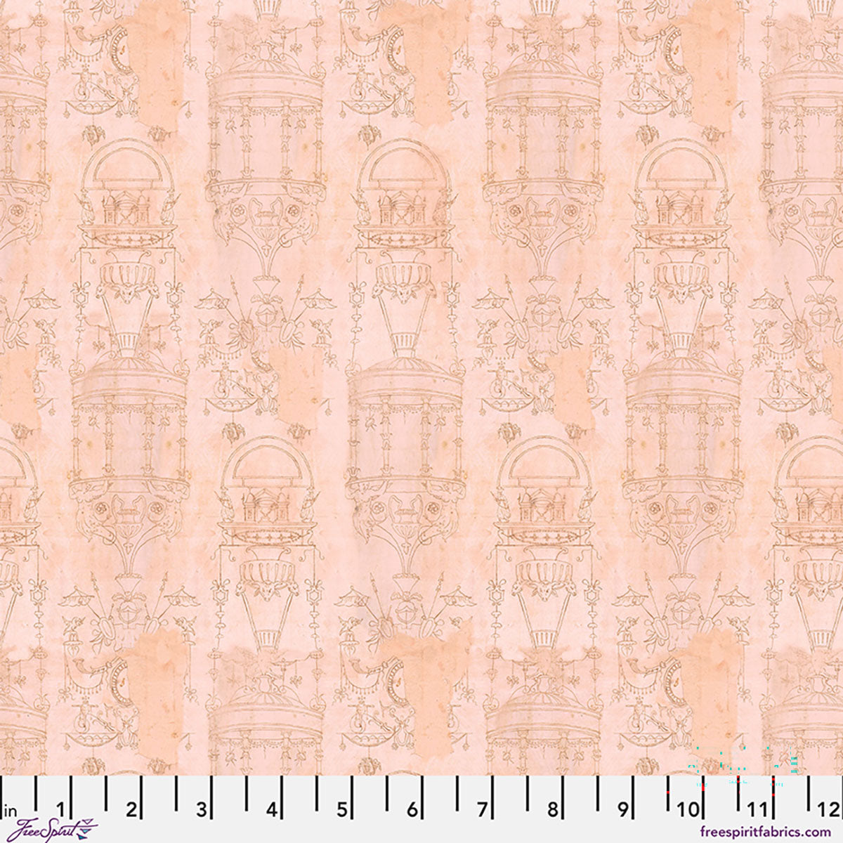 Pink Toile fabric in Pink by Tim Holtz for FreeSpirit