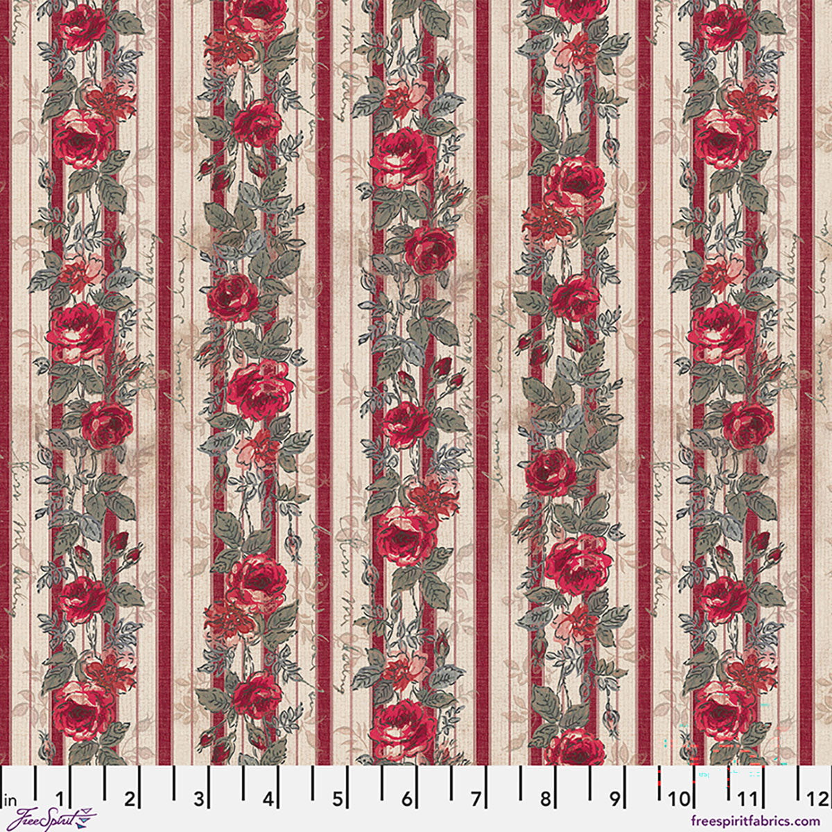 Red Wallpaper fabric in Red by Tim Holtz for FreeSpirit