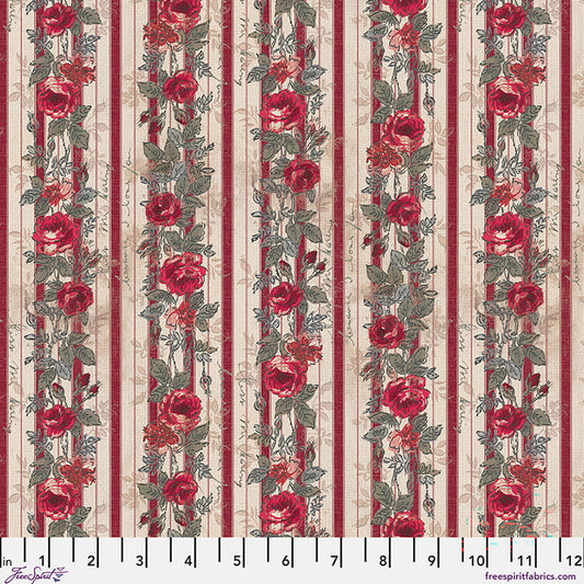 Red Wallpaper fabric in Red by Tim Holtz for FreeSpirit