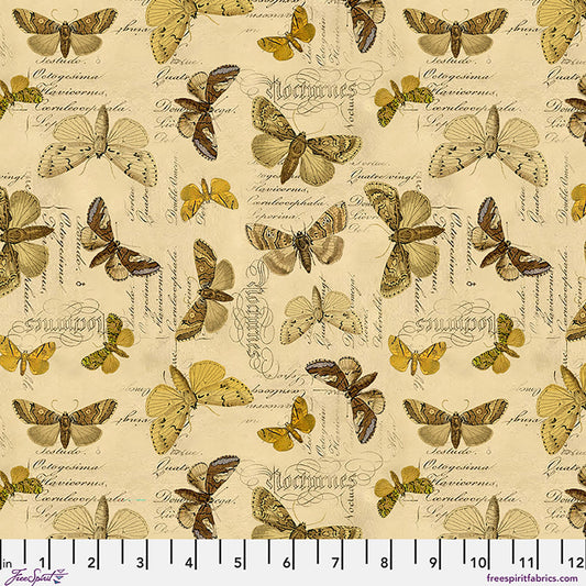 Yellow Specimen fabric in Yellow by Tim Holtz for FreeSpirit