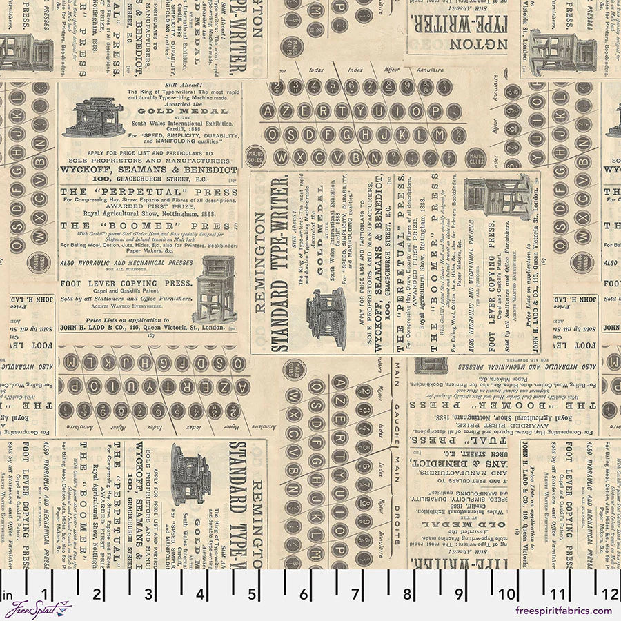 FreeSpirit | Tim Holtz | Palette Neutral | Neutral Typewriters | Neutral