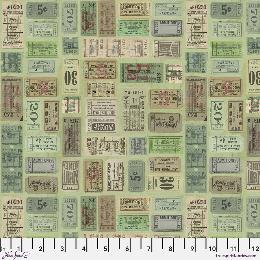 FreeSpirit | Tim Holtz | Palette Green | Green Tickets | Green