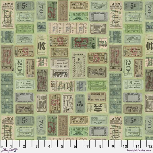 FreeSpirit | Tim Holtz | Palette Green | Green Tickets | Green