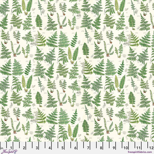 Green Ferns fabric in Green by Tim Holtz for FreeSpirit