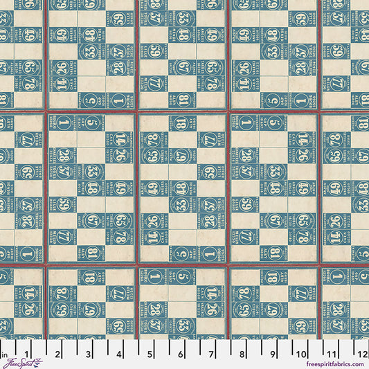 Blue Numbers fabric in Blue by Tim Holtz for FreeSpirit