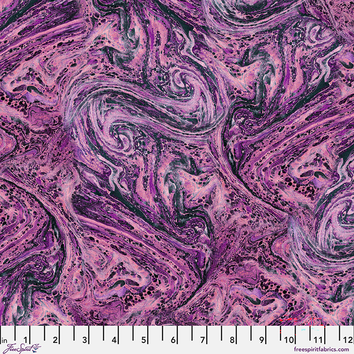 Purple Marble fabric in Purple by Tim Holtz for FreeSpirit