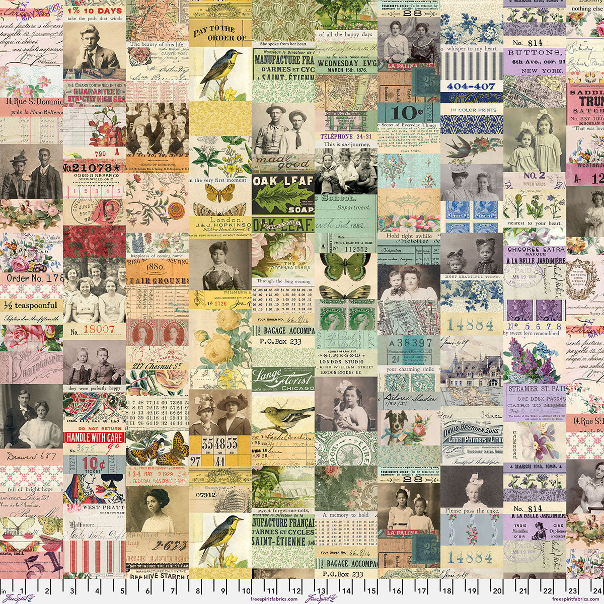 Multi Collage fabric in Multi by Tim Holtz for FreeSpirit