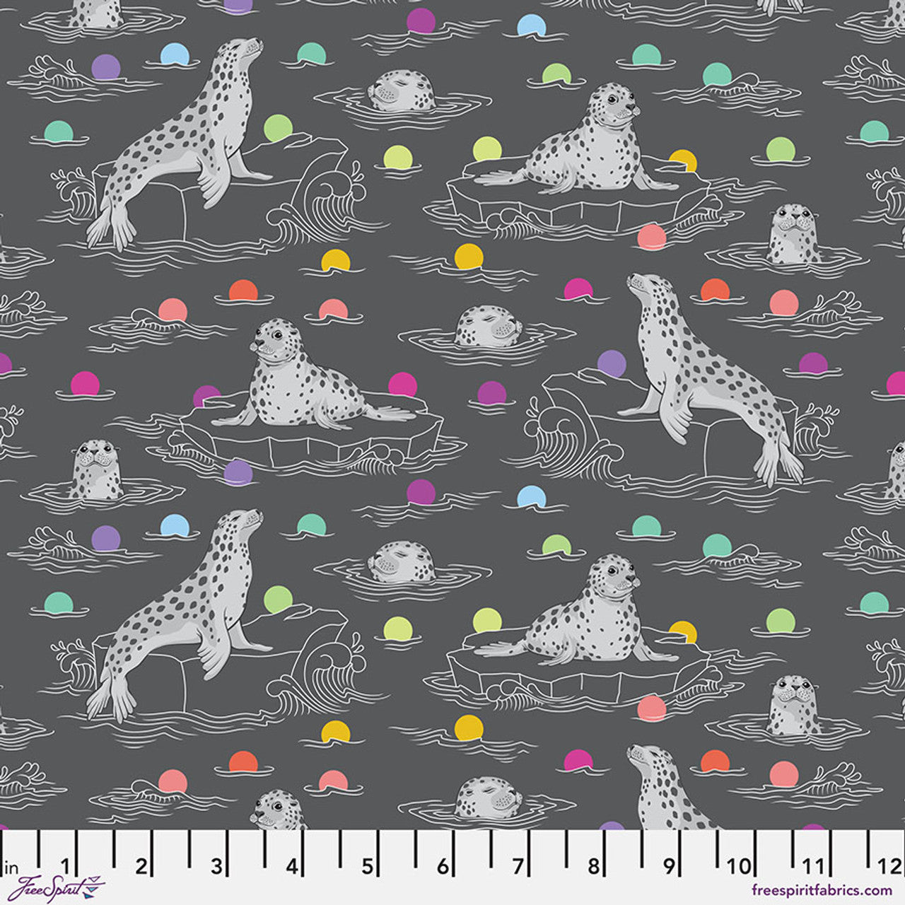 Free Spirit | Tula Pink | Seal the Deal - Carbon || Graywork