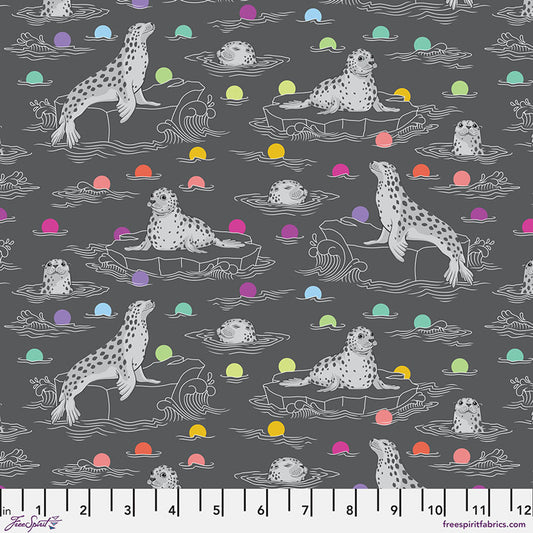 Free Spirit | Tula Pink | Seal the Deal - Carbon || Graywork