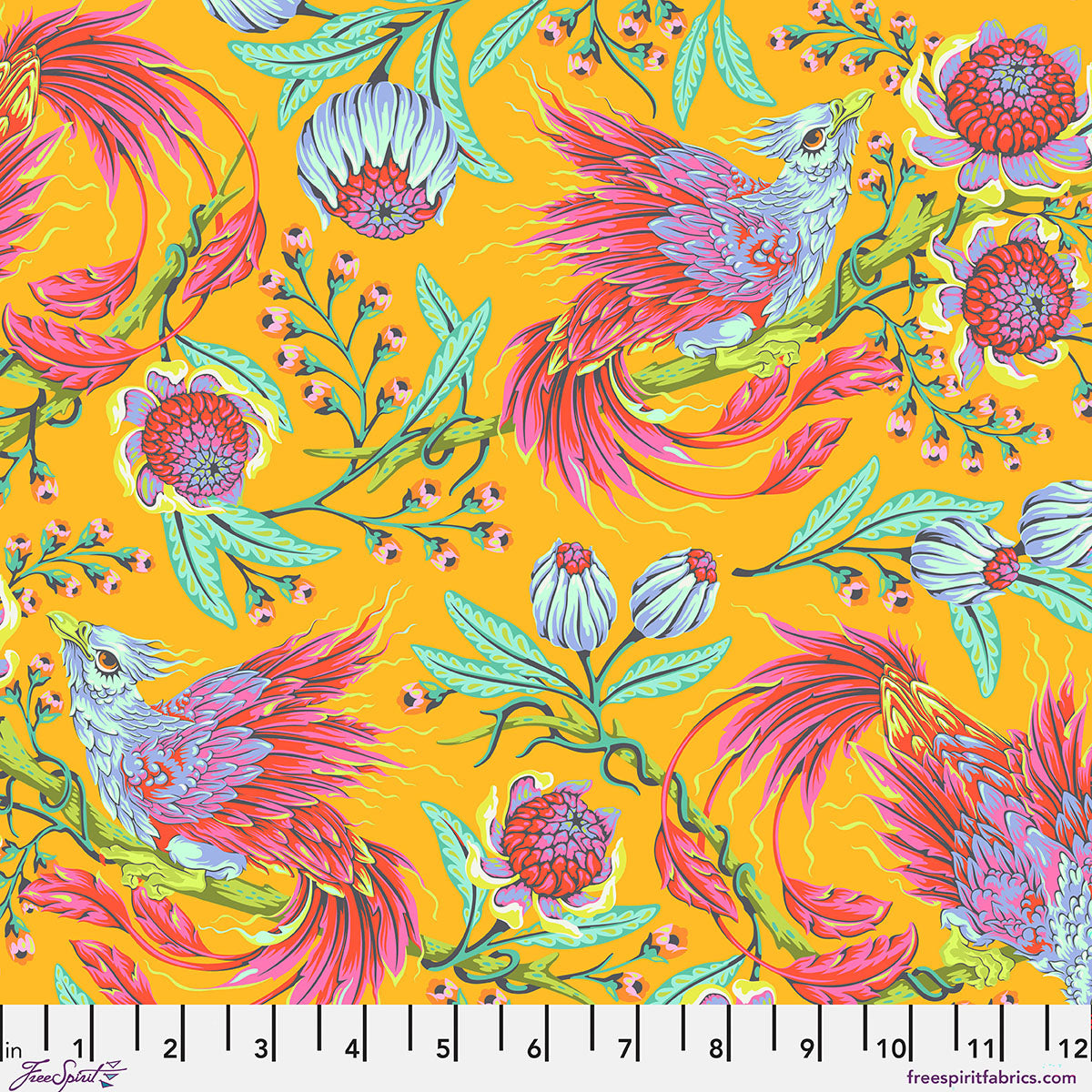 FreeSpirit Fabrics | Legendary | Hot Wings | Dandelion | PWTP281.DANDELION | Tula Pink