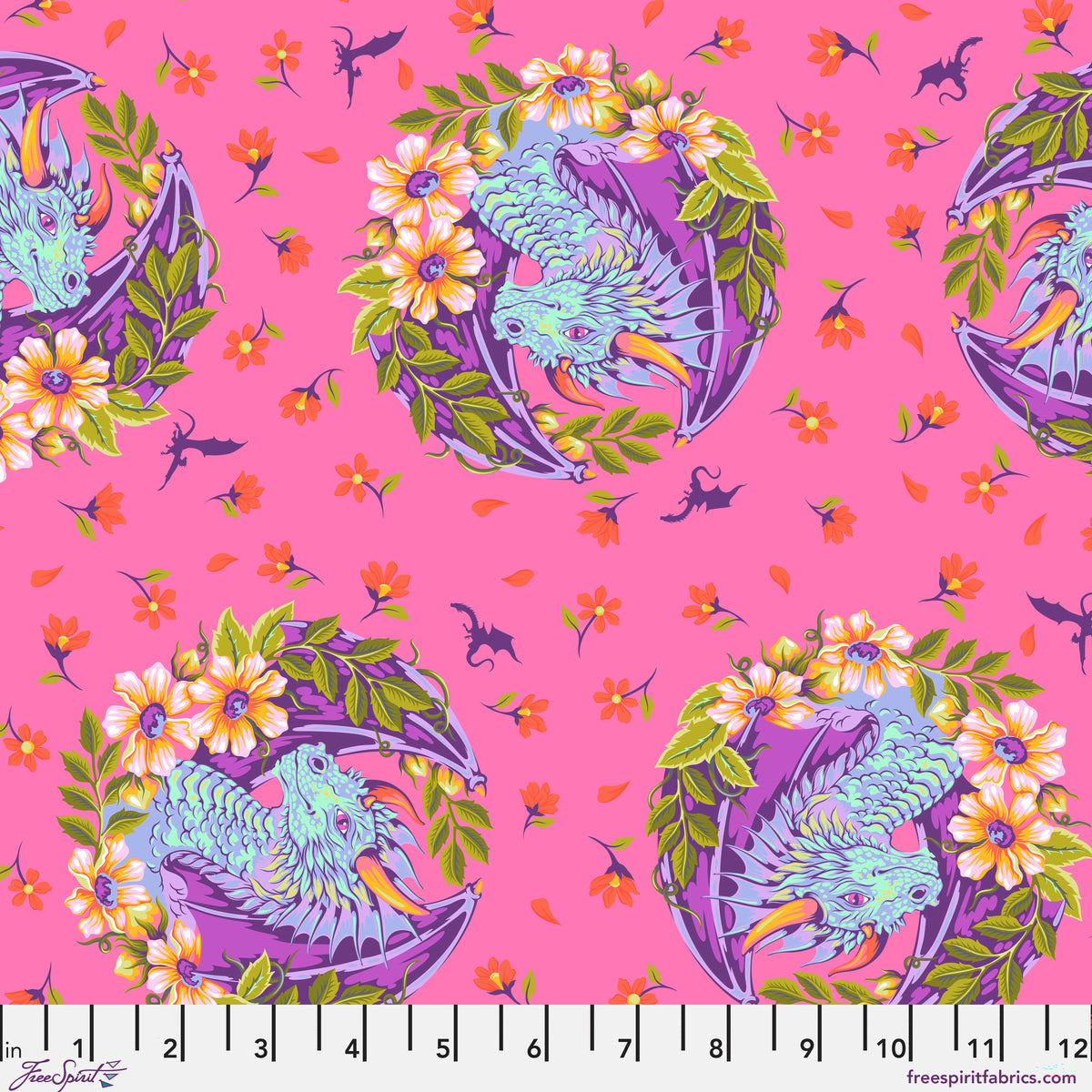 FreeSpirit Fabrics | Legendary | Dragon Ball She | Sugarplum | PWTP282.SUGARPLUM | Tula Pink