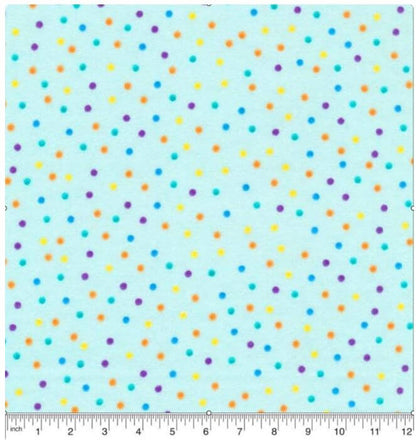 Fabri-Quilt, Inc. | Fluffy Flannel Dots | Turquoise