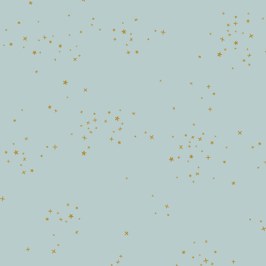 Cotton + Steel | Basics | Freckles - Ice Blue Metallic