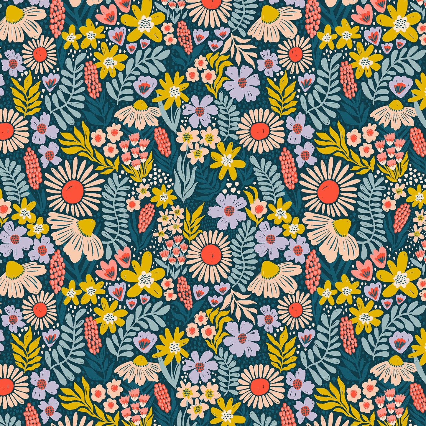 Cotton + Steel | Petals In The Sun | Where The Flowers Grow - After The Rain