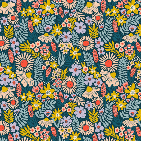 Cotton + Steel | Petals In The Sun | Where The Flowers Grow - After The Rain