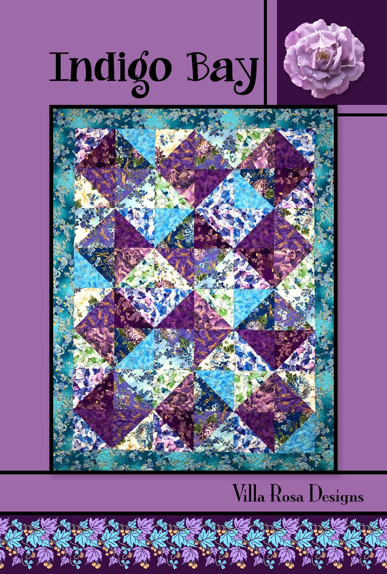 Indigo Bay Quilt Pattern Card